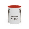 11oz Brussels Griffon Mug, Red, front view