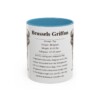 11oz Brussels Griffon Mug, Light Blue, front view