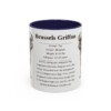 11oz Brussels Griffon Mug, Navy, front view