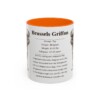 11oz Brussels Griffon Mug, Orange, front view