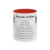 11oz Brussels Griffon Mug, Red, front view