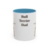 11oz-bull-terrier-mug-dad-light-blue 11oz Bull Terrier Dog Dad Mug, Light Blue, front view