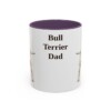 11oz-bull-terrier-mug-dad-purple 11oz Bull Terrier Dog Dad Mug, Purple, front view