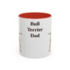 11oz-bull-terrier-mug-dad-red 11oz Bull Terrier Dog Dad Mug, Red, front view