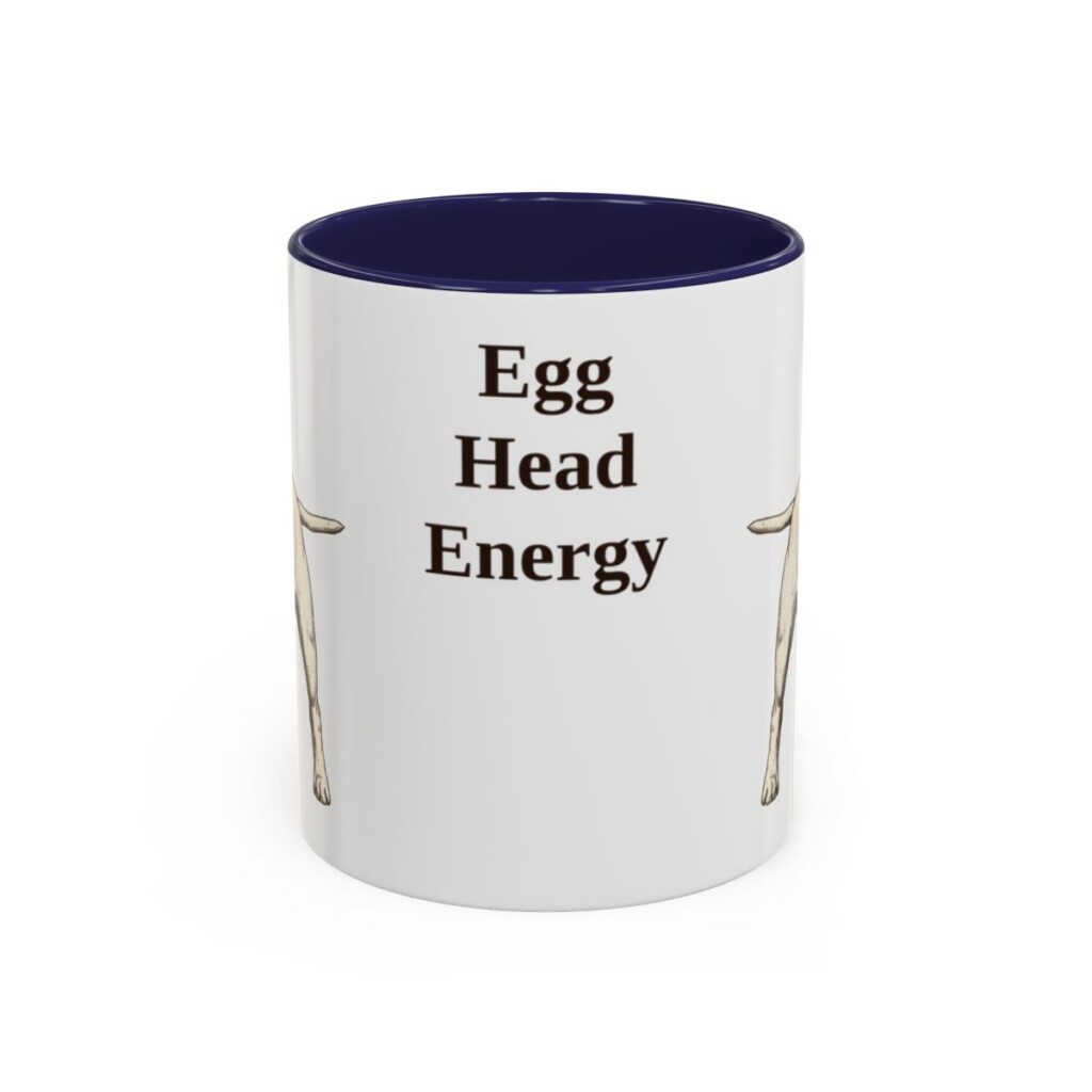 11oz Funny Bull Terrier Mug, Navy, front view