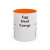 11oz Funny Bull Terrier Mug, Orange, front view