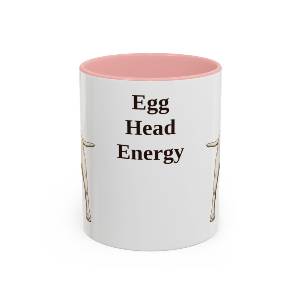 11oz Funny Bull Terrier Mug, Pink, front view