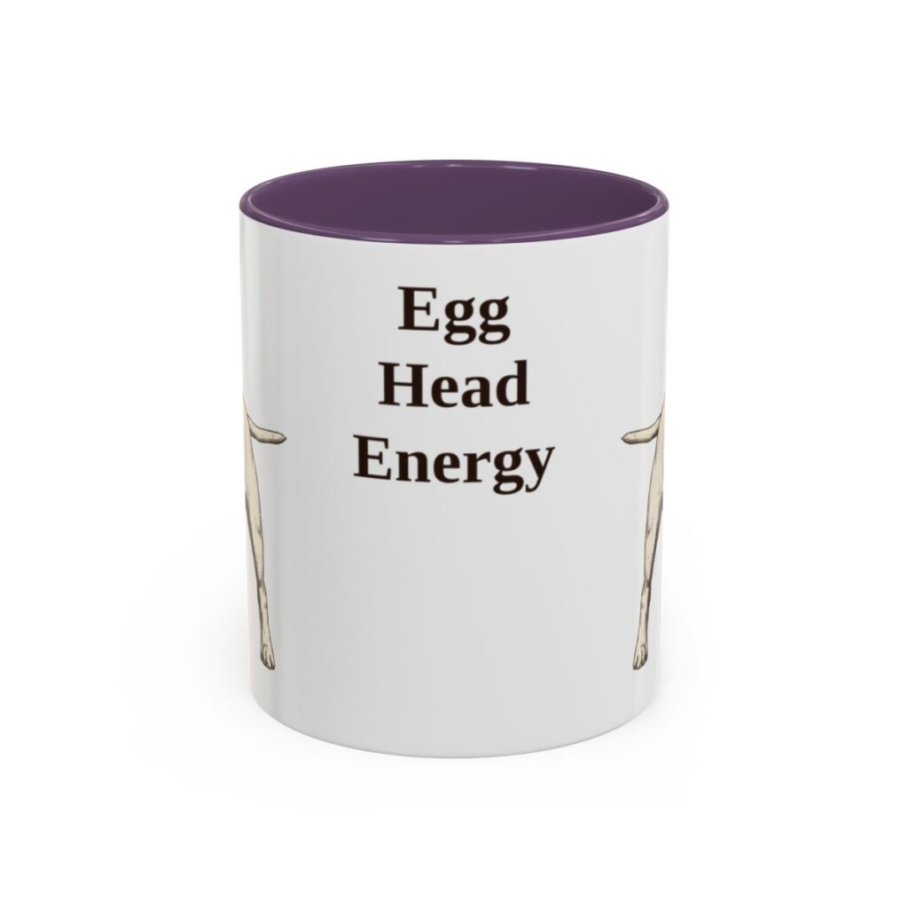 11oz Funny Bull Terrier Mug, Purple, front view