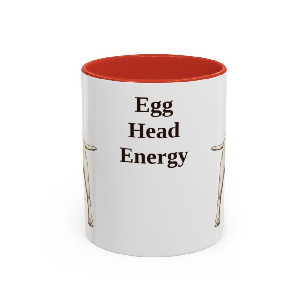 11oz Funny Bull Terrier Mug, Red, front view
