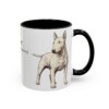 11oz Bull Terrier Latin Mug, Black, right side view