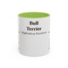 11oz Bull Terrier Latin Mug, Light Green, front view