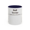 11oz Bull Terrier Latin Mug, Navy, front view