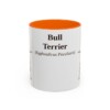 11oz Bull Terrier Latin Mug, Orange, front view