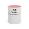11oz Bull Terrier Latin Mug, Pink, front view