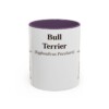 11oz Bull Terrier Latin Mug, Purple, front view