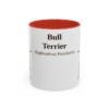 11oz Bull Terrier Latin Mug, Red, front view