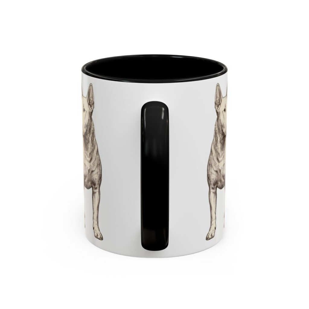 11oz Bull Terrier Dog Mom Mug, Black, back view