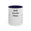 11oz Bull Terrier Dog Mom Mug, Navy, front view