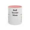 11oz Bull Terrier Dog Mom Mug, Pink, front view