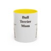11oz Bull Terrier Dog Mom Mug, Yellow, front view