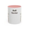 11oz Bull Terrier Mug, Pink, front view