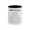 11oz Bull Terrier Mug, Black, front view