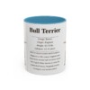 11oz Bull Terrier Mug, Light Blue, front view