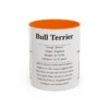 11oz Bull Terrier Mug, Orange, front view
