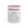 11oz Bull Terrier Mug, Pink, front view