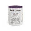 11oz Bull Terrier Mug, Purple, front view