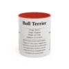 11oz Bull Terrier Mug, Red, front view