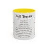 11oz Bull Terrier Mug, Yellow, front view