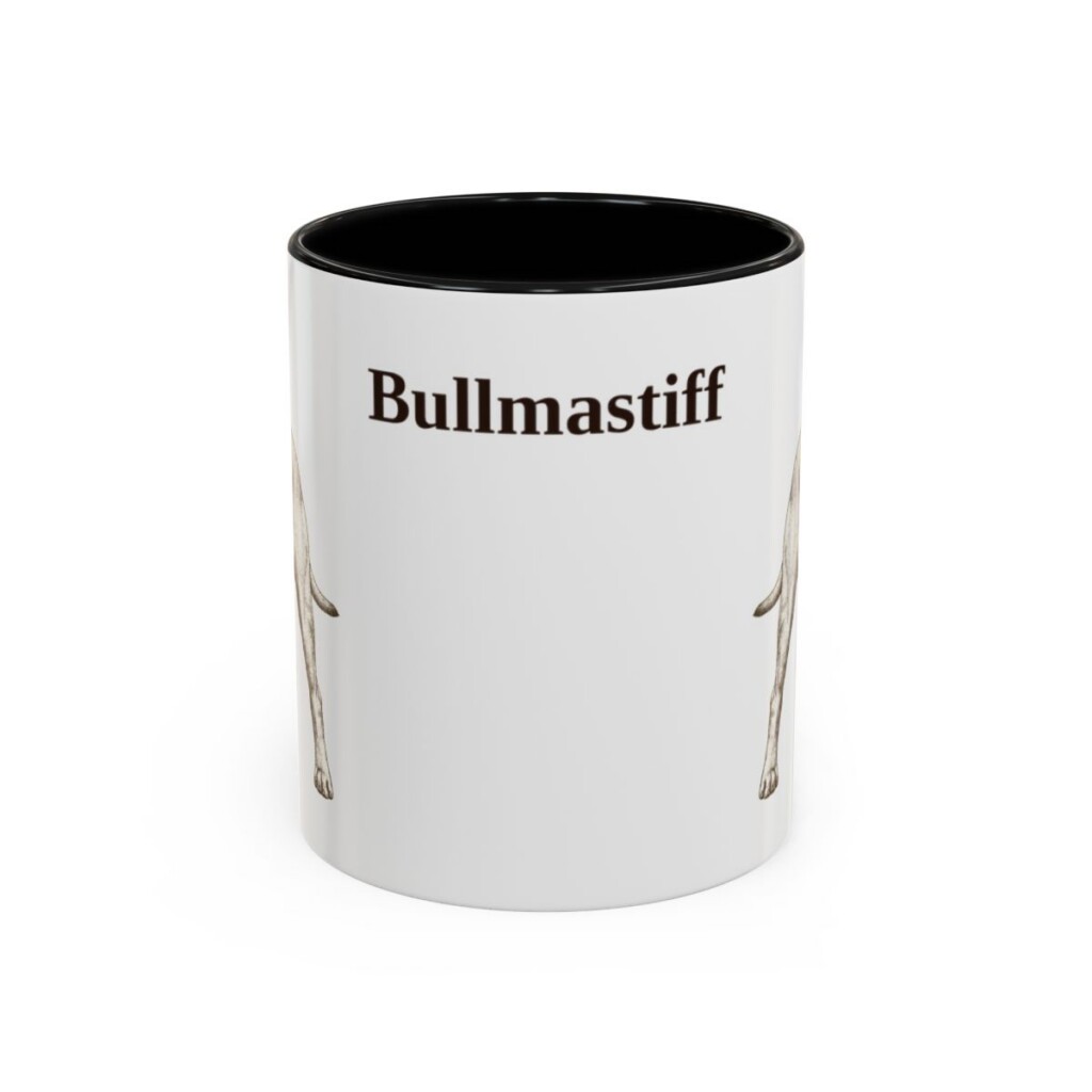 11oz Bullmastiff Mug, Black, front view
