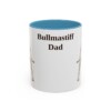 11oz Bullmastiff Dog Dad Mug, Light Blue, front view