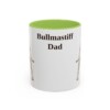 11oz Bullmastiff Dog Dad Mug, Light Green, front view