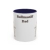 11oz Bullmastiff Dog Dad Mug, Navy, front view