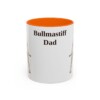 11oz Bullmastiff Dog Dad Mug, Orange, front view