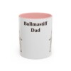 11oz Bullmastiff Dog Dad Mug, Pink, front view