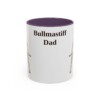 11oz Bullmastiff Dog Dad Mug, Purple, front view