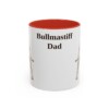 11oz Bullmastiff Dog Dad Mug, Red, front view