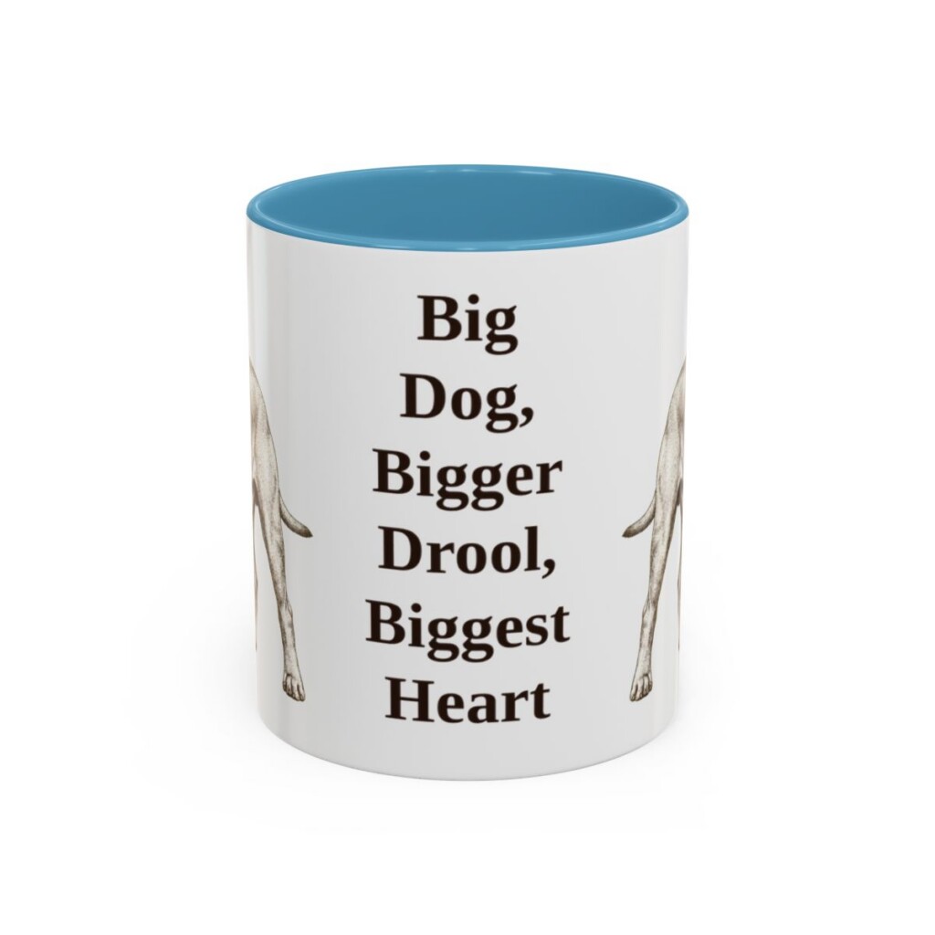 11oz-bullmastiff-mug-humor-light-blue-1 11oz Funny Bullmastiff Mug, Light Blue, front view