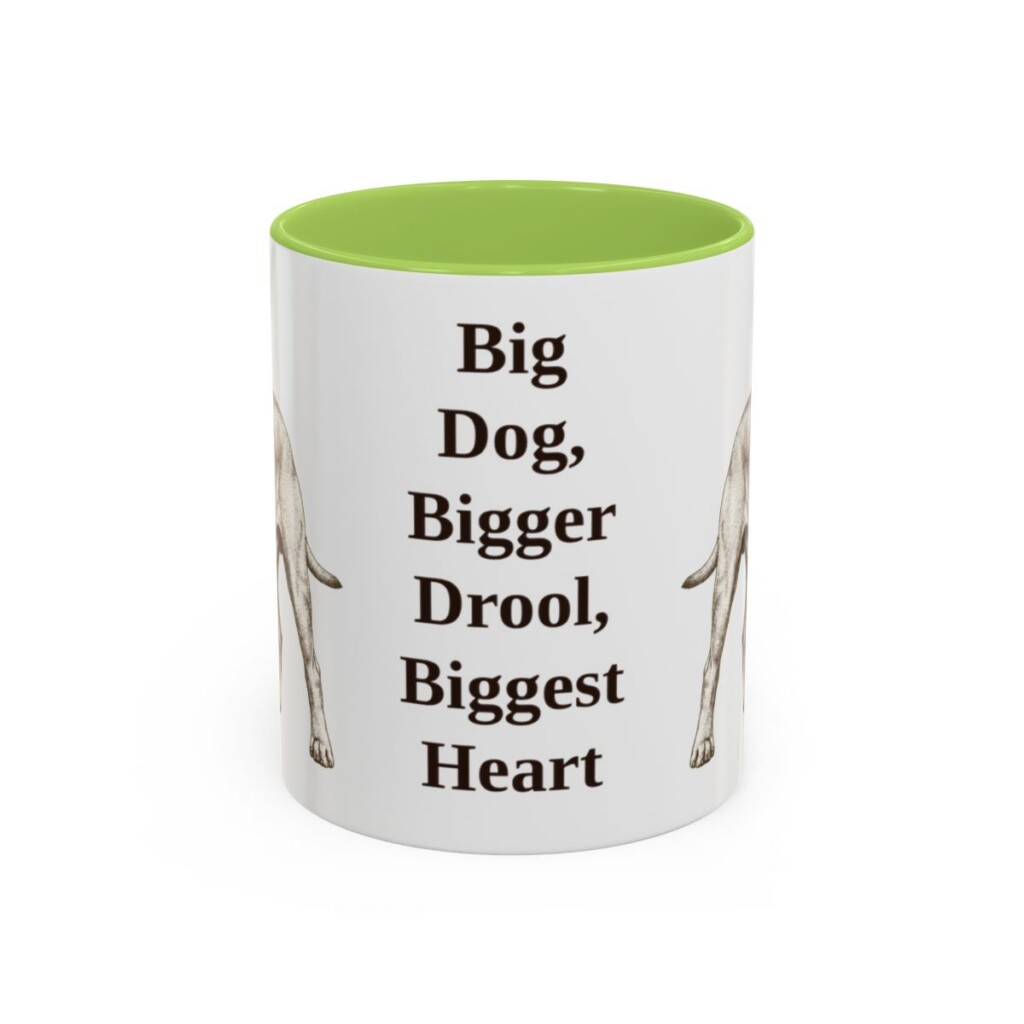 11oz-bullmastiff-mug-humor-light-green-1 11oz Funny Bullmastiff Mug, Light Green, front view