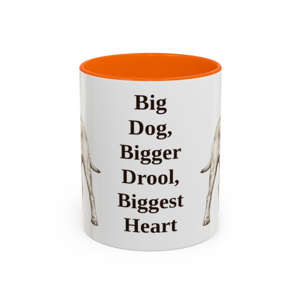 11oz-bullmastiff-mug-humor-orange-1 11oz Funny Bullmastiff Mug, Orange, front view