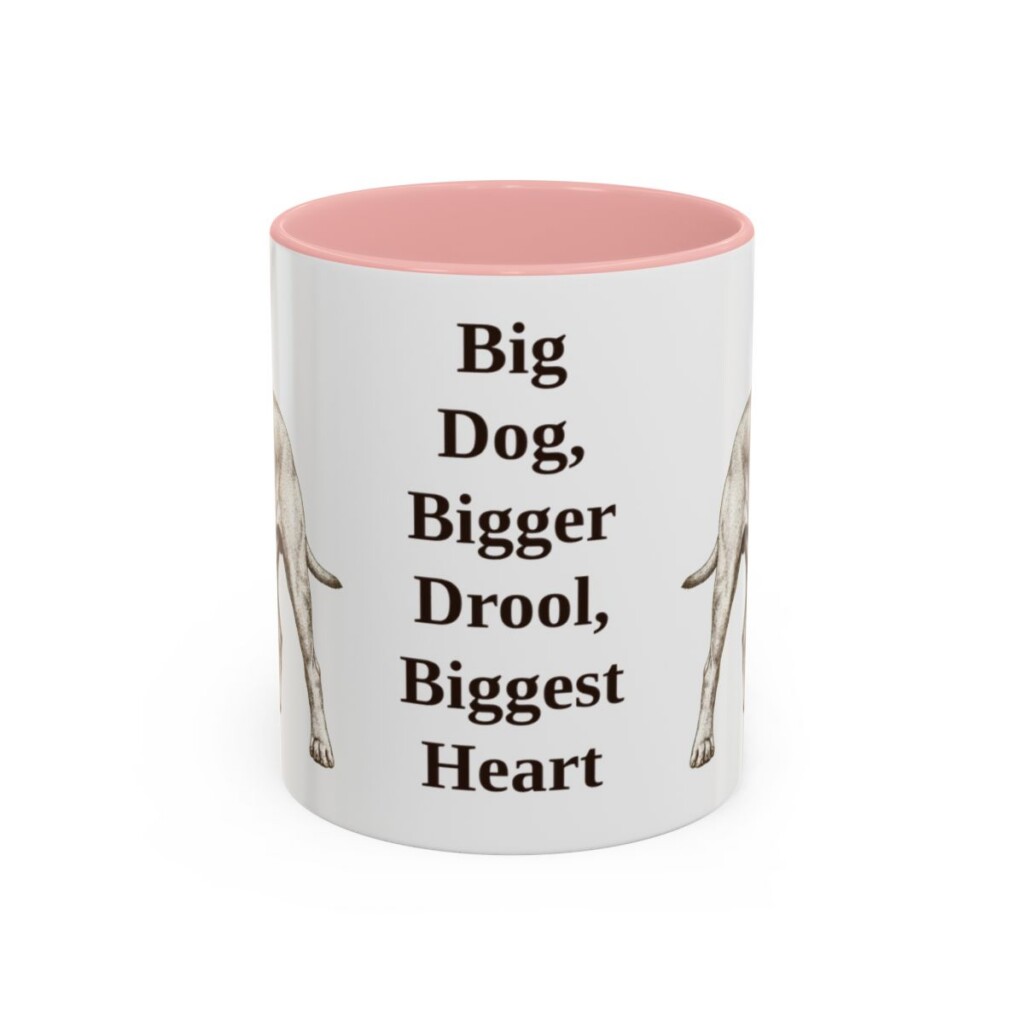 11oz-bullmastiff-mug-humor-pink-1 11oz Funny Bullmastiff Mug, Pink, front view