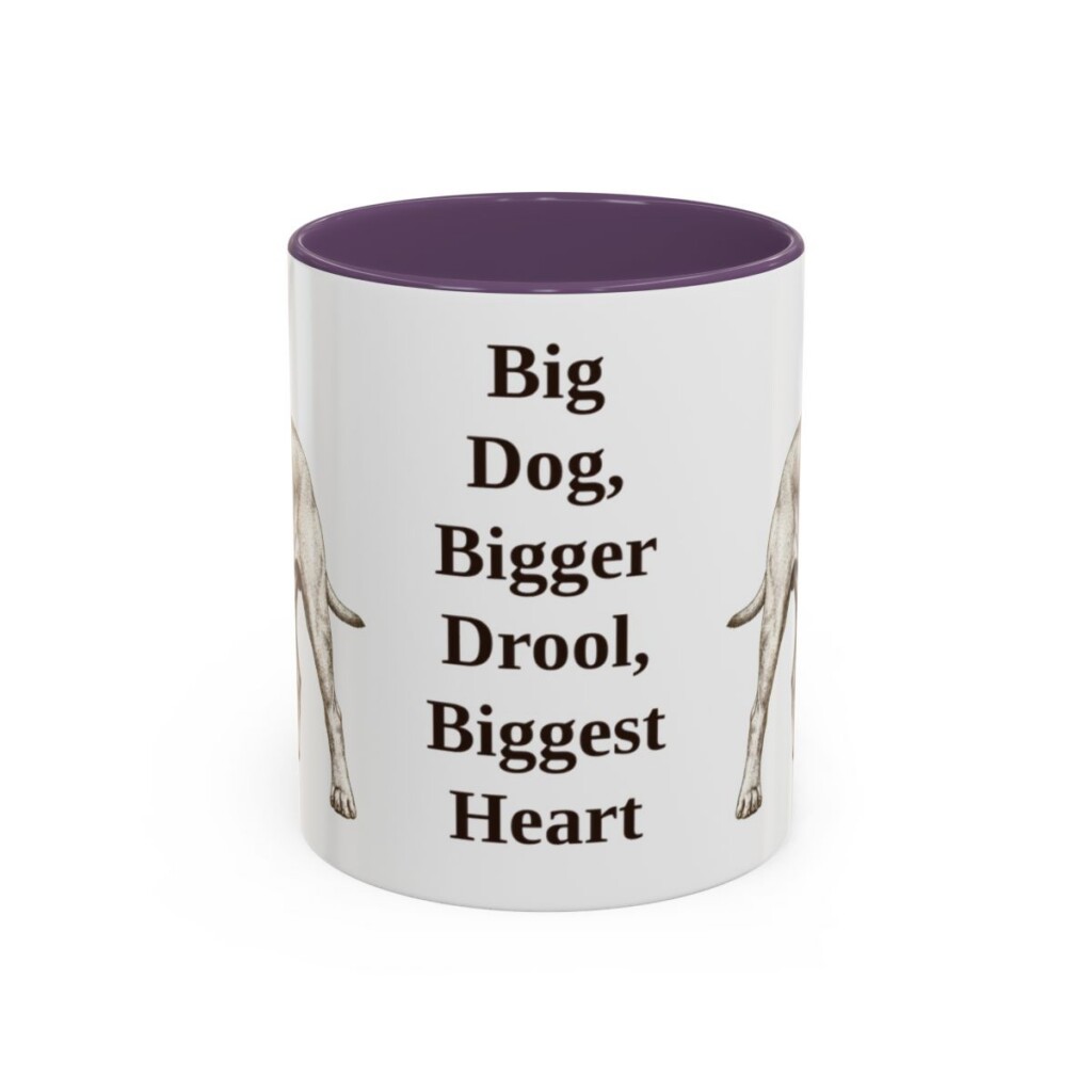 11oz-bullmastiff-mug-humor-purple-1 11oz Funny Bullmastiff Mug, Purple, front view