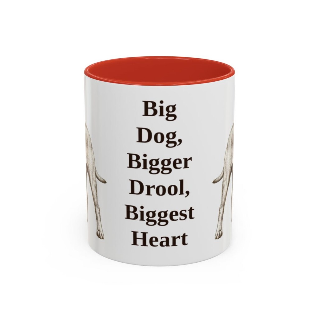 11oz-bullmastiff-mug-humor-red-1 11oz Funny Bullmastiff Mug, Red, front view