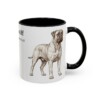 11oz Bullmastiff Latin Mug, Black, right side view