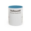 11oz Bullmastiff Latin Mug, Light Blue, front view