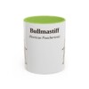 11oz Bullmastiff Latin Mug, Light Green, front view