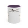11oz Bullmastiff Latin Mug, Purple, front view